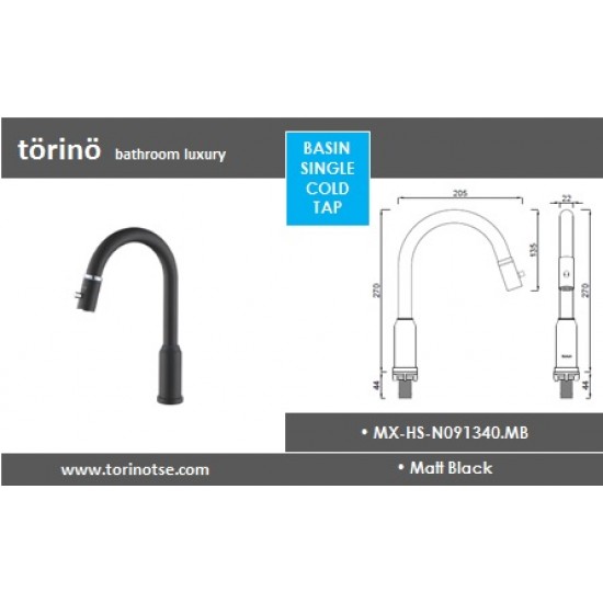 törinö Single Cold Tap Basin Tap Faucet N091340.MB