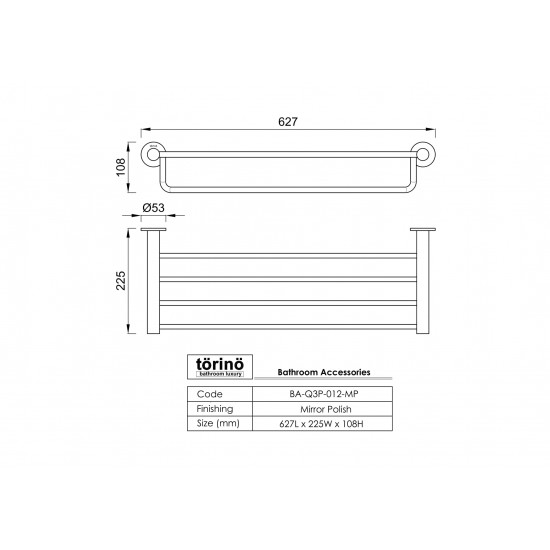 Double Towel Rack BA-Q3P-012.MP