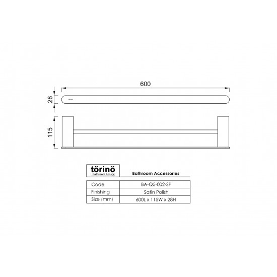 Double Towel Bar BA-Q5-002.SP