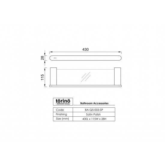 Glass Shelf BA-Q5-003.SP