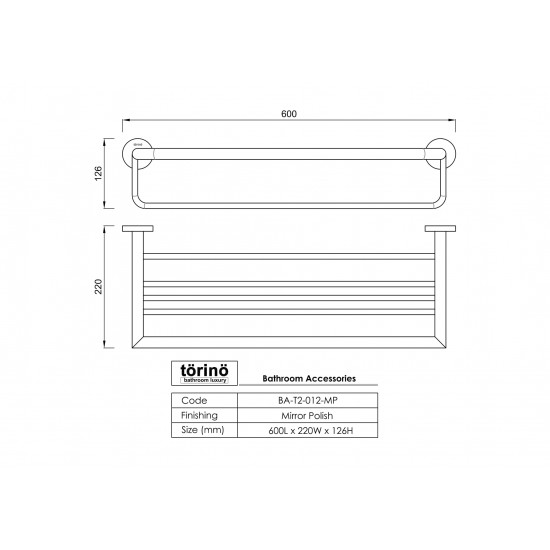 Double Towel Rack BA-T2-012.MP