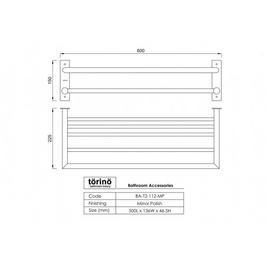 Double Towel Rack BA-T2-112.MP