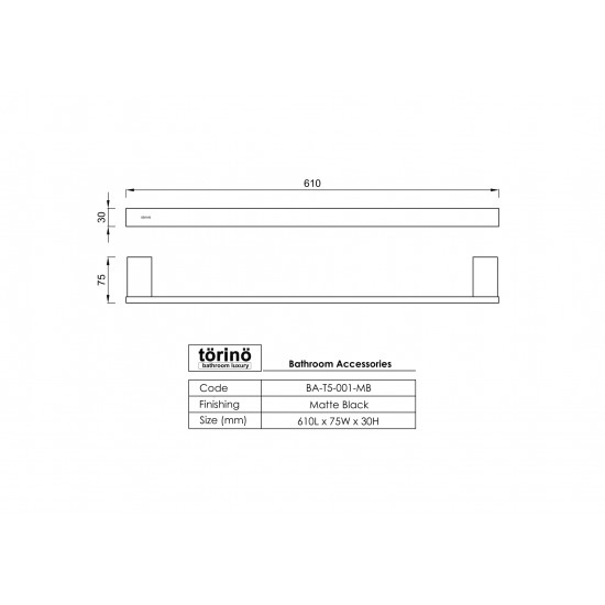 Towel Bar BA-T5-001.MB