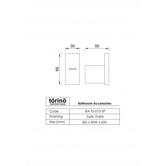 Robe Hook BA-T5-010.SP 