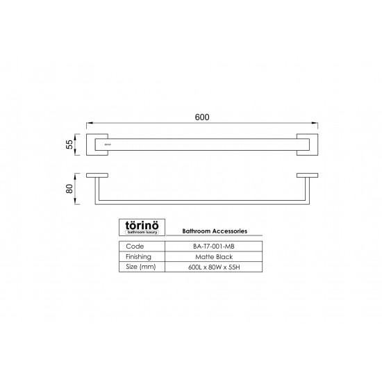 Towel Bar BA-T7-001.MB