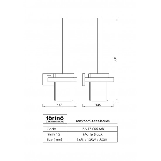 Toilet Brush Holder BA-T7-005.MB 