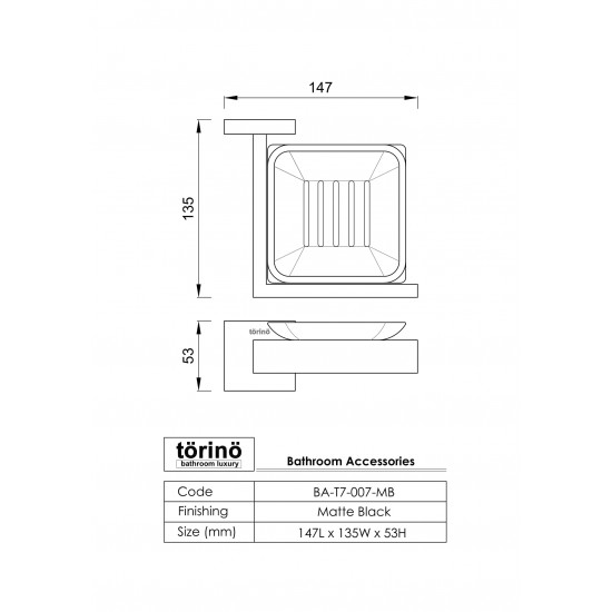 Soap Dish Holder BA-T7-007.MB