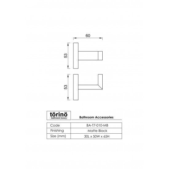 Robe Hook BA-T7-010.MB