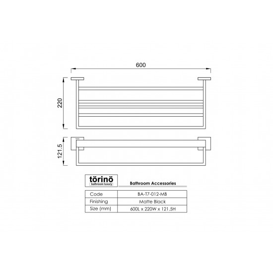 Double Towel Rack BA-T7-012.MB